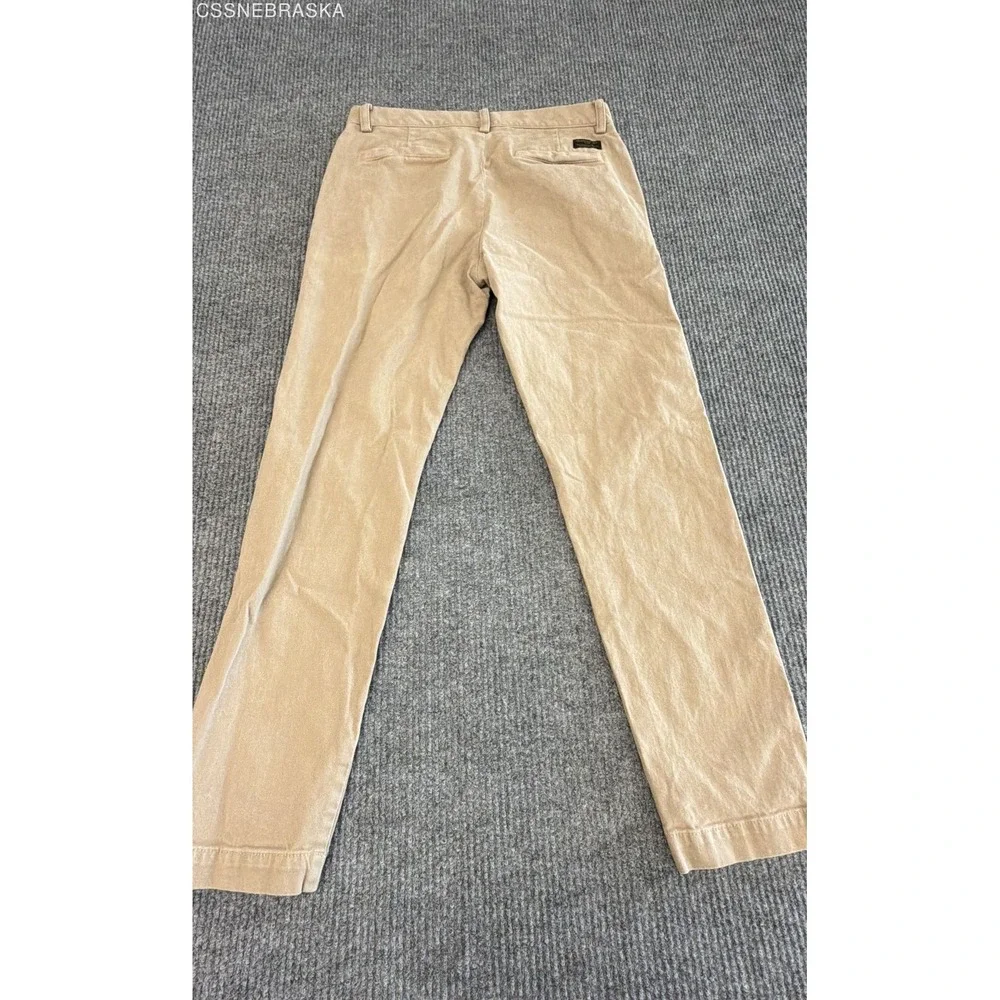 Banana Republic Men's Tan Slim Chinos Khaki Stretch Cotton Pants Sz 31x32